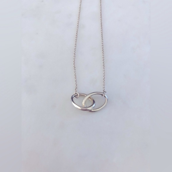 Tiffany & Co. Silver Double Hoop Necklace - Picture 3 of 13